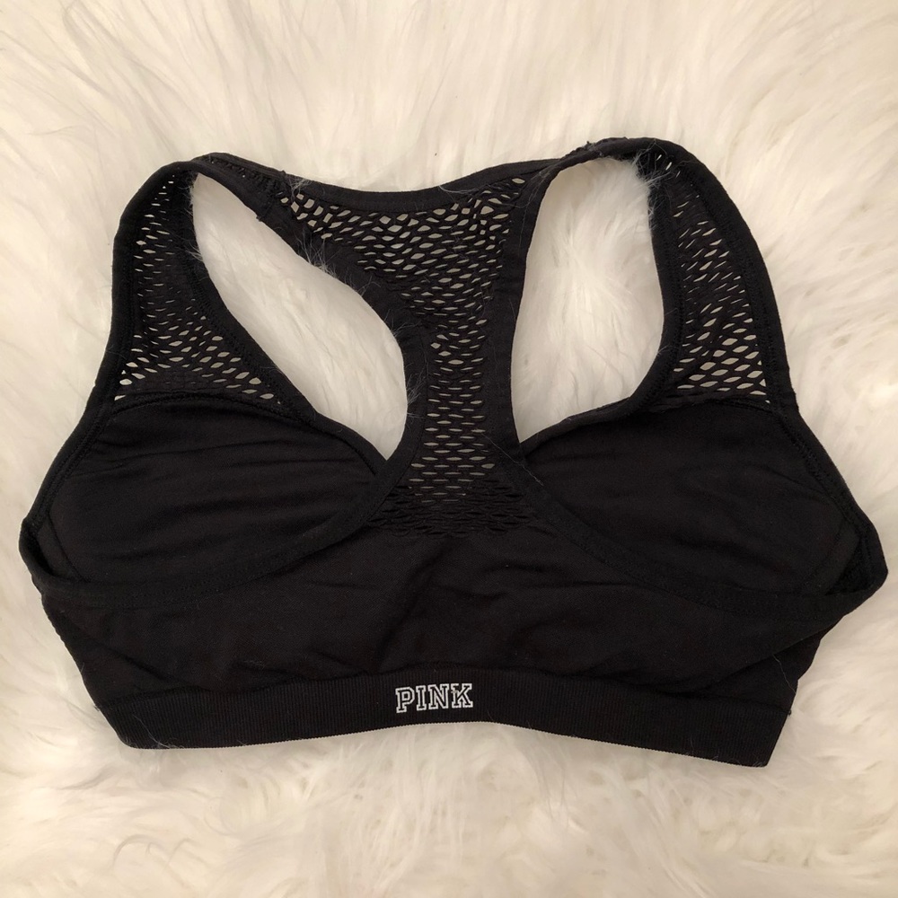 Pink sports bra
